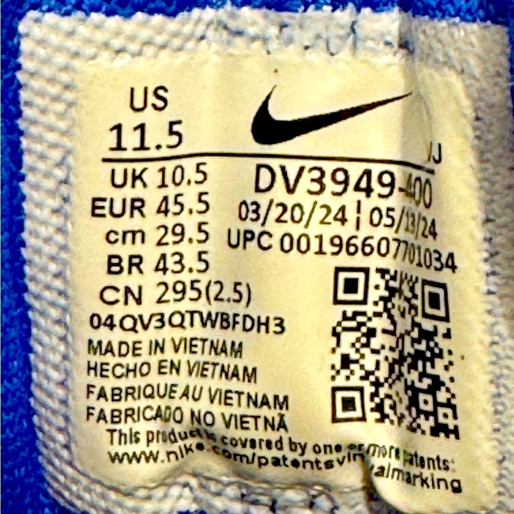 *BRAND NEW* in box never worn Nike Free Metcon 5 shoes in Racer Blue Size 11.5 - Picture 6 of 10